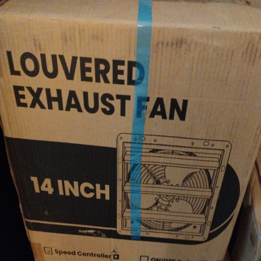14" Louvered Exhaust Fan with Speed Controller